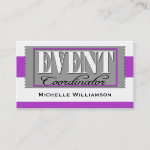 Coordinador de eventos: tarjetas de presentación p