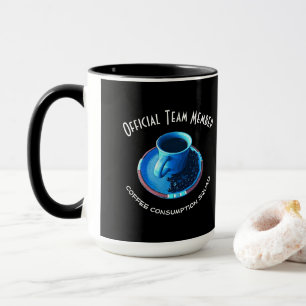 Copa Azul de Café Lover y Saucer Personalizado