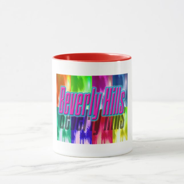 Copa "Beverly Hills" colorida de palmeras (Centro)