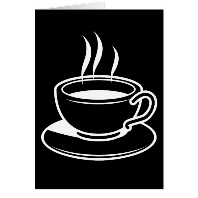 Copa caliente de café - negro (Frente)