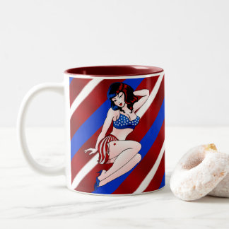 Copa Coffee de Pinup Retro Chica Mug