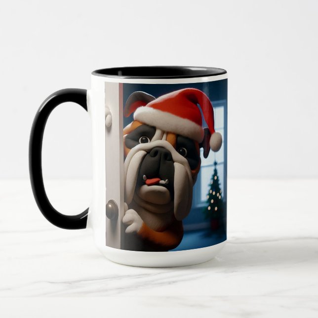 Copa Coffee Mug de Claymation Bulldog Inglés (Izquierda)
