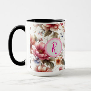Copa Coffee Mug de todo el Personalizable floral