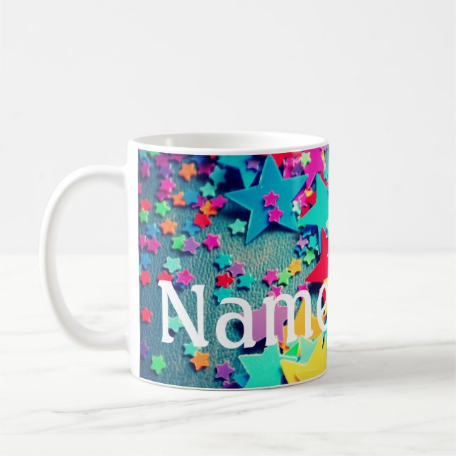 Copa Confetti de Café Mug Personalizada de Estrell (Izquierda)