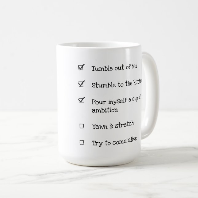Copa de Ambición Café Mug (casilla de verificación (Anverso derecho)