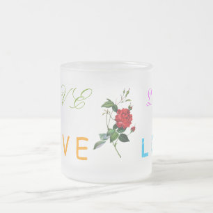Copa de amor de rosa roja