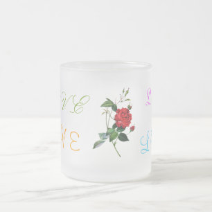 Copa de amor de rosa roja