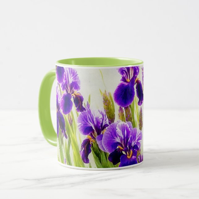 Copa de arte de la flor morada Iris (Anverso izquierdo)