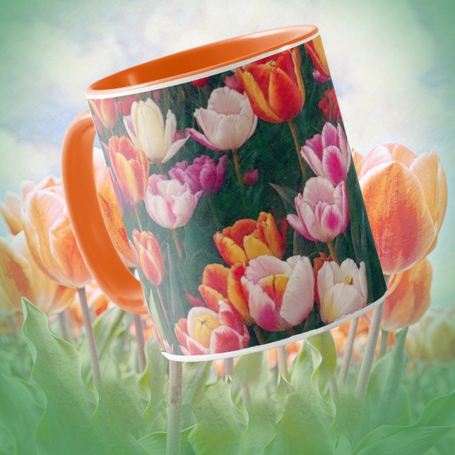 Copa de arte Tulip Garden de primavera (Tulip Garden Art Mug.)