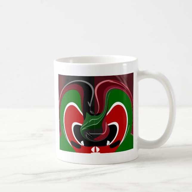 Copa de café Bandera de Kenia Hakuna Matata (Derecha)