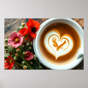 Copa De Café Caliente Con Forma De Corazón Arte La