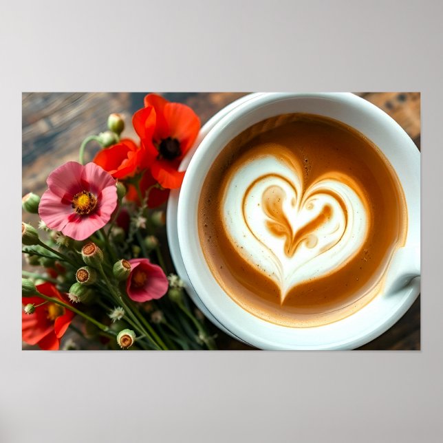 Copa De Café Caliente Con Forma De Corazón Arte La (Frente)
