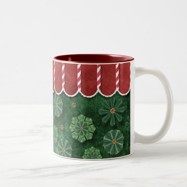 Copa de Café Candy Cane Stripe Navidades de Snowfl (Derecha)