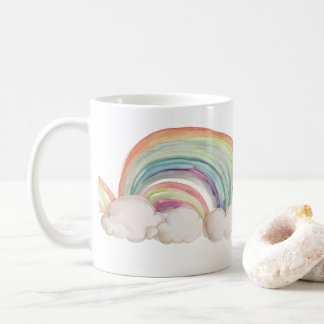 Copa de café con arco iris