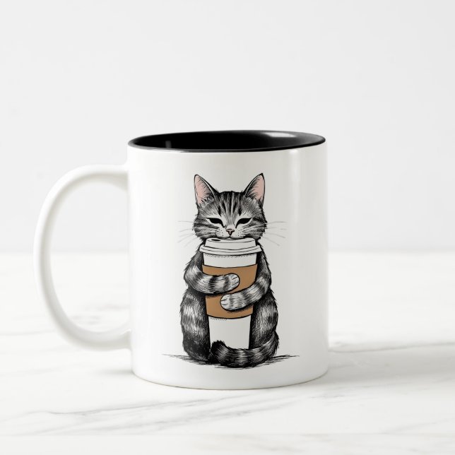 Copa de café con gato lindo (Izquierda)