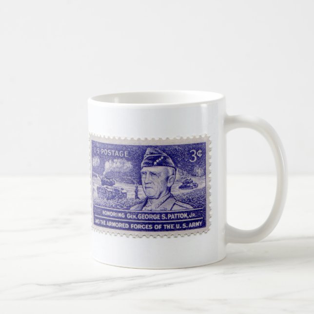 Copa de café con sello de posta vintage (Derecha)
