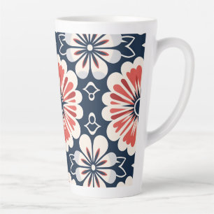 Copa de café con tazas de diseño floral de kimono 
