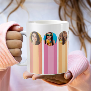 Copa de café de fotografía rosa moderna