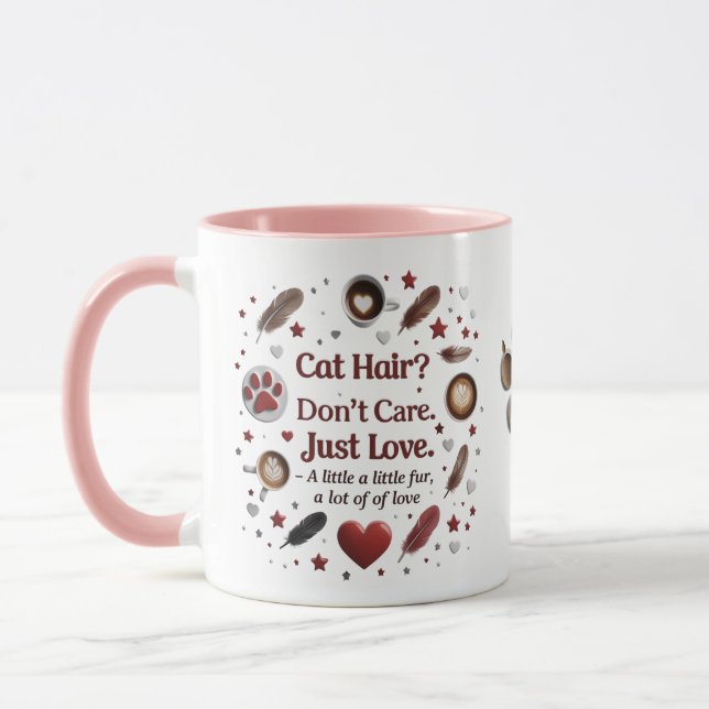 Copa de café de gato con corazones y patas (Izquierda)