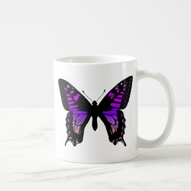 Copa de café de mariposa morada (Derecha)