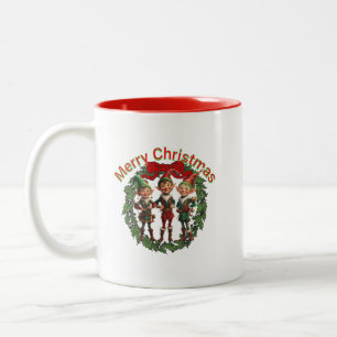 Copa de café de Navidad Elves Merry