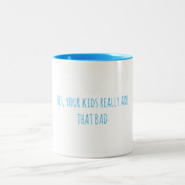 Copa de café de niños malos