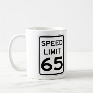 Copa de café de Rótulo de carretera de 65 MPH mu