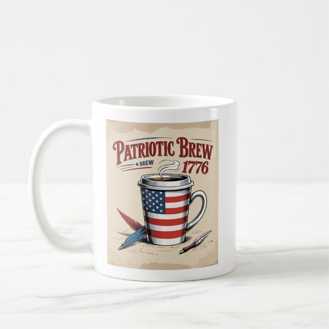 Copa de Café del Patrón de la Bandera Americana -  (Izquierda)