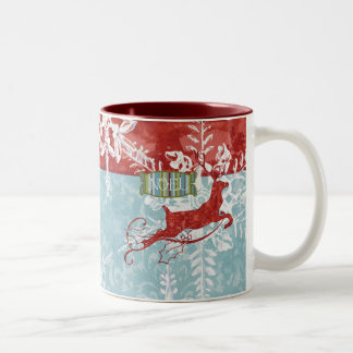 Copa de café Noel de renos de Navidades contemporá