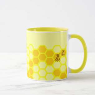 Copa de Café Personalizado de Honey Bee Honeycomb