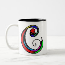 Copa de café Personalizado inicial moderna con let