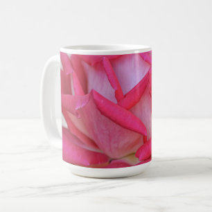 Copa de café Petal Mug de dos Rosas de tono rosad