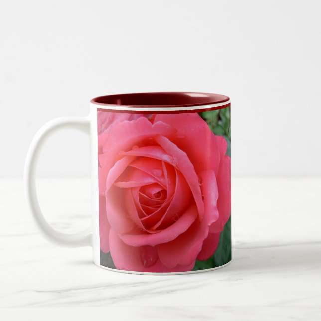 Copa de Café Rosa Mug de Roses Rosado Decoración R (Izquierda)