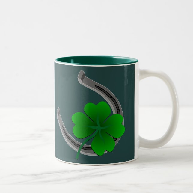 Copa de Café Suerte St. Patrick's Day Shamrock Mug (Derecha)