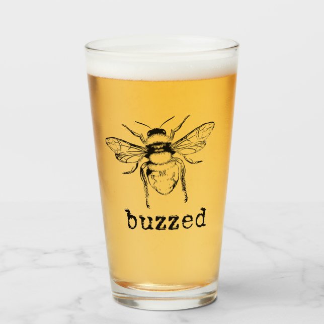 Copa de Cerveza de Vidrio Buzzed (Anverso (lleno))