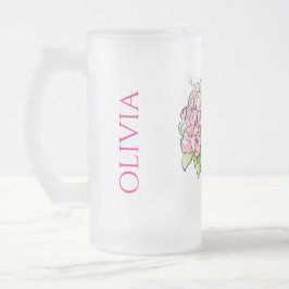 Copa de Cerveza de Vidrio Frosted Chic Floral - Re