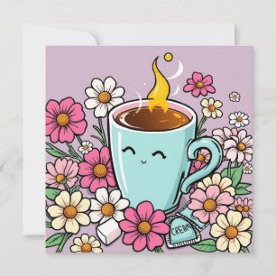 Copa de Coffee y Flores Cálidas