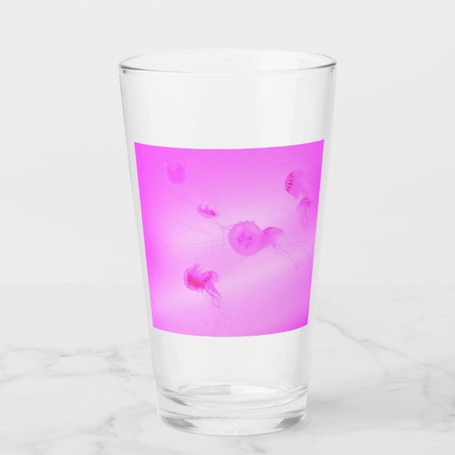 Copa de Cristal de Jellyfish Rosa (Anverso)