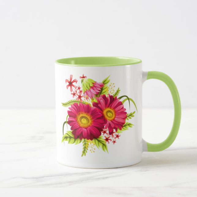 Copa de diseño de flores de jardín encantadas (Derecha)