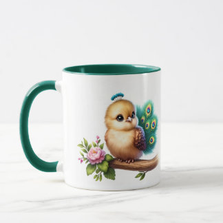 Copa de diseño de pavo real