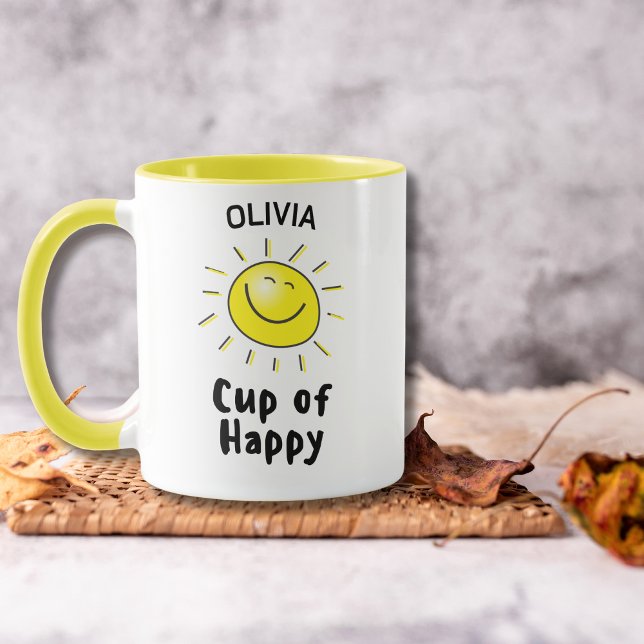 Copa de Feliz Sunshine Moderno Cute SUN Mug (Subido por el creador)