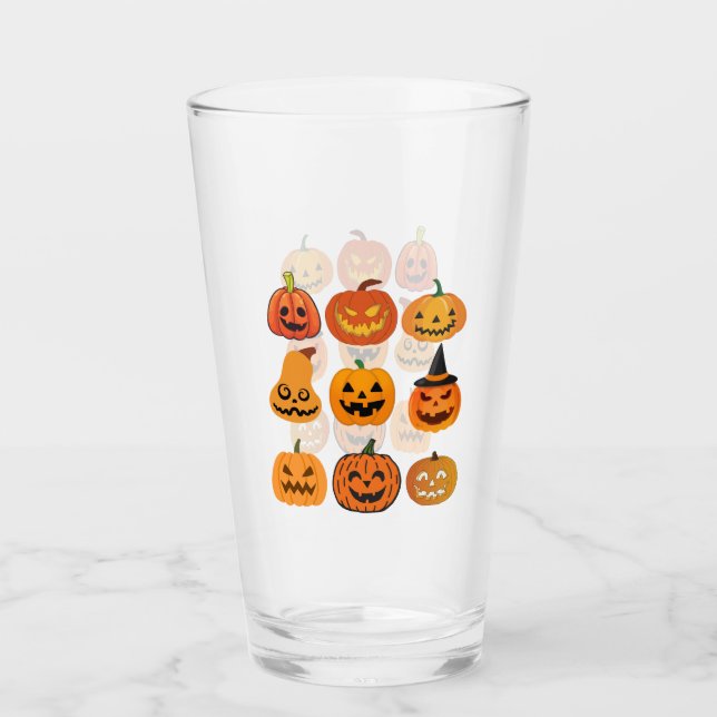 Copa de Glass de Calabaza de Halloween (Anverso)