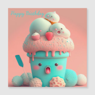 Copa de helados de Kawaii