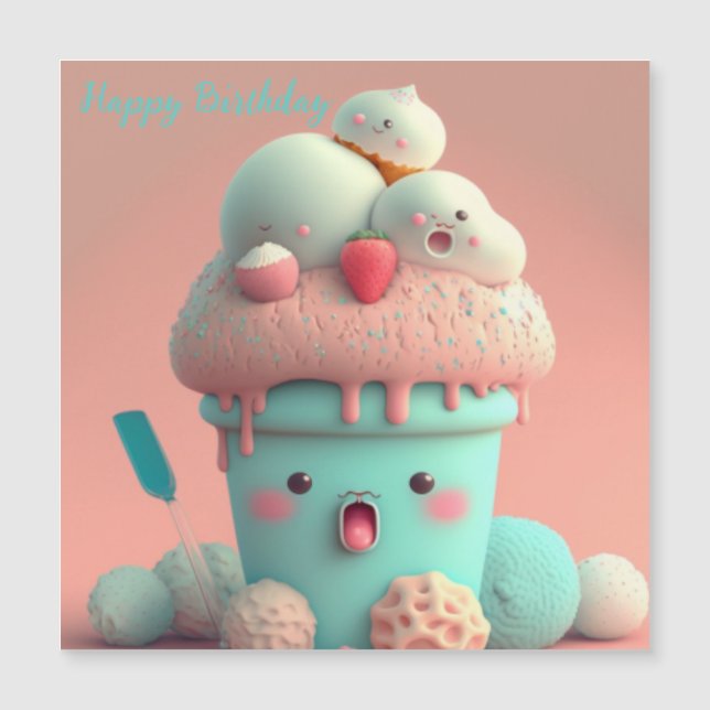 Copa de helados de Kawaii (Anverso)