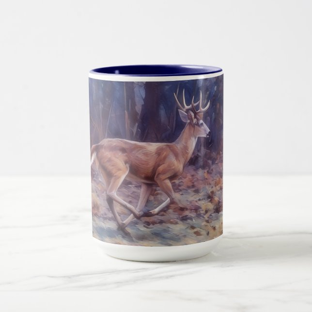 Copa de Mug de Arte Animal Buck Deer Wild (Centro)