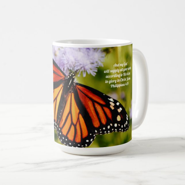 Copa de Mug de Escritura de Mariposa Monarca (Anverso derecho)