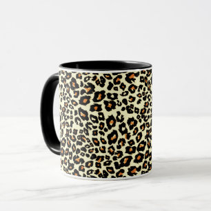 Copa de Mug de Impresión Leopardo de Estilo Vintag