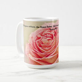Copa de Mug de las Escrituras Rosas Artsy