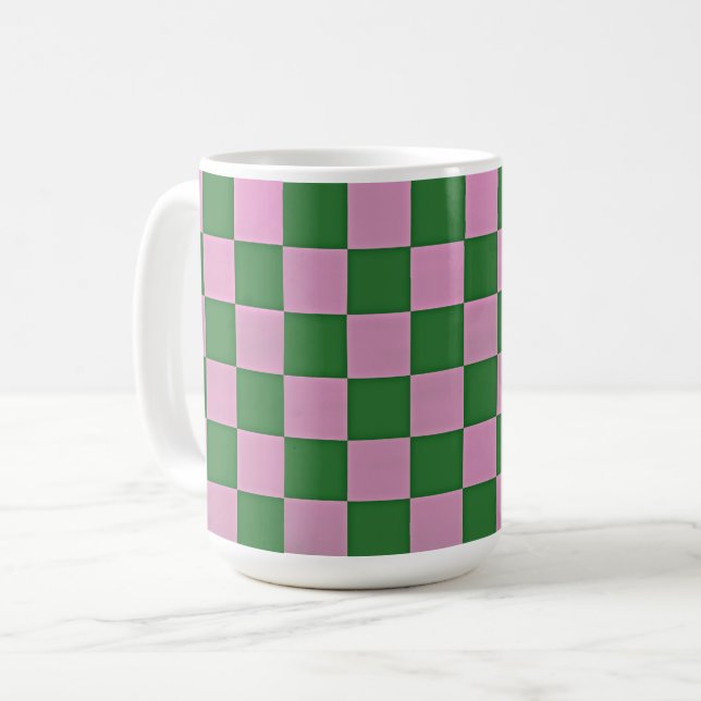 Copa de Mugabe de Estilo Retro Rosa y Verde (Anverso izquierdo)
