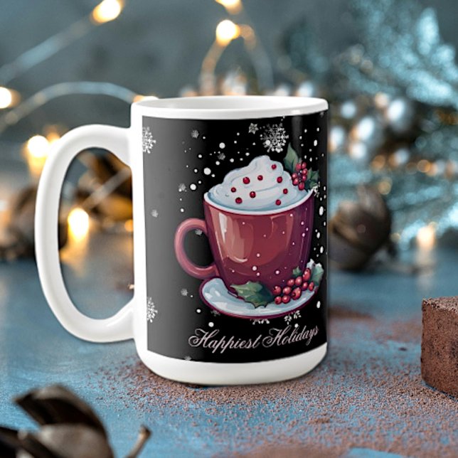 Copa de navidades de café chocolate caliente (Christmas Cup of Hot Chocolate Coffee Mug)